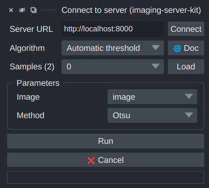 Napari widget